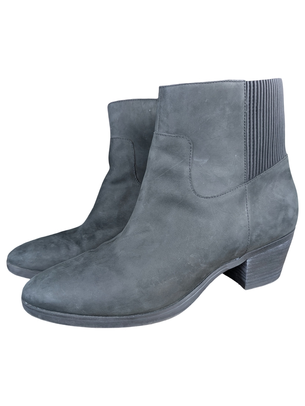 Vionic Shantelle Waterproof Black Leather Ankle Boots 11 Western Chelsea